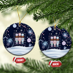 Black Nutcracker Magic Christmas Ceramic Ornament African American Pastel Snowflake Winter
