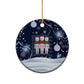 Black Nutcracker Magic Christmas Ceramic Ornament African American Pastel Snowflake Winter