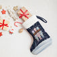 Black Nutcracker Magic Christmas Stocking African American Pastel Snowflake Winter