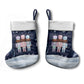 Black Nutcracker Magic Christmas Stocking African American Pastel Snowflake Winter