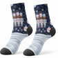 Black Nutcracker Magic Christmas Crew Socks African American Pastel Snowflake Winter