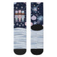 Black Nutcracker Magic Christmas Crew Socks African American Pastel Snowflake Winter