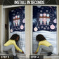 Black Nutcracker Magic Christmas Door Cover African American Pastel Snowflake Winter