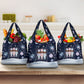 Black Nutcracker Magic Christmas Grocery Bag African American Pastel Snowflake Winter