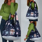 Black Nutcracker Magic Christmas Grocery Bag African American Pastel Snowflake Winter