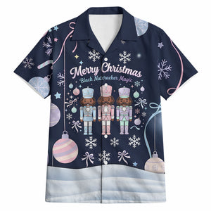 Black Nutcracker Magic Christmas Hawaiian Shirt African American Pastel Snowflake Winter