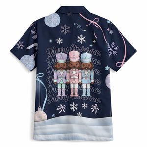Black Nutcracker Magic Christmas Hawaiian Shirt African American Pastel Snowflake Winter