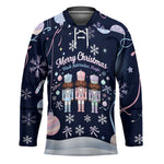 Black Nutcracker Magic Christmas Hockey Jersey African American Pastel Snowflake Winter