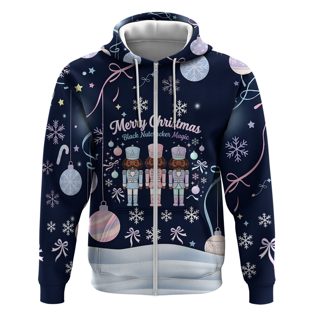 Black Nutcracker Magic Christmas Hoodie African American Pastel Snowflake Winter