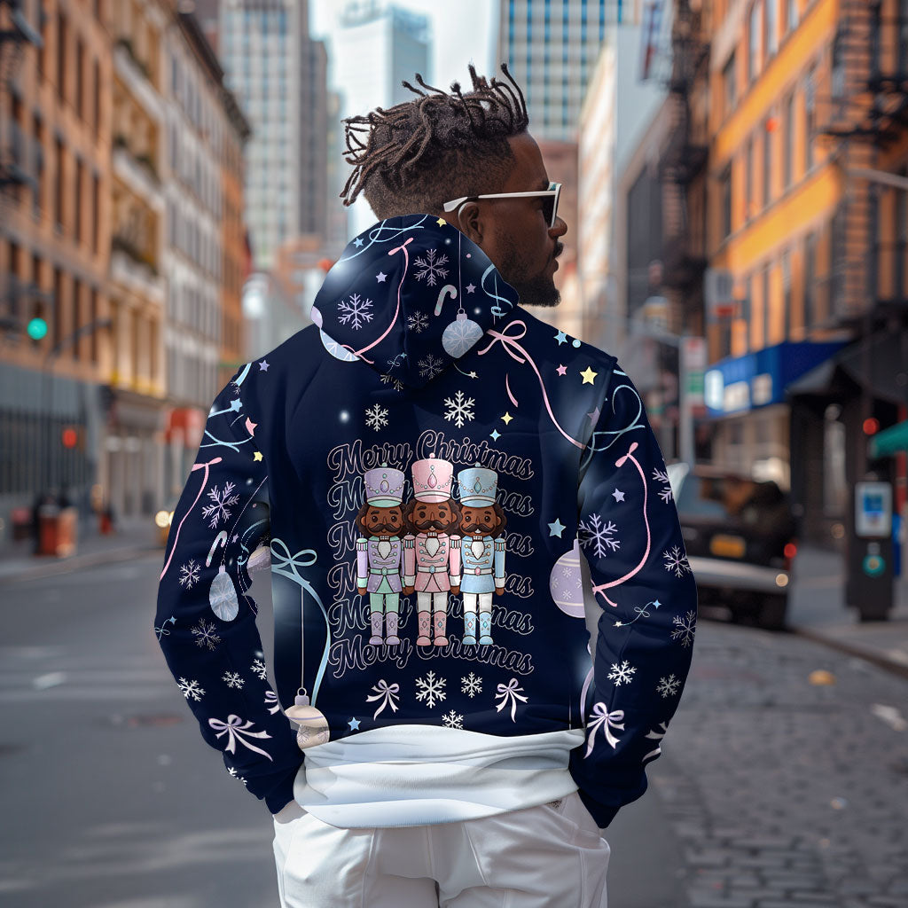 Black Nutcracker Magic Christmas Hoodie African American Pastel Snowflake Winter