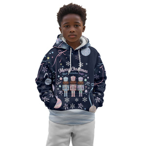 Black Nutcracker Magic Christmas Kid Hoodie African American Pastel Snowflake Winter