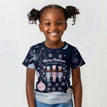 Black Nutcracker Magic Christmas Kid T shirt African American Pastel Snowflake Winter