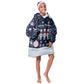 Black Nutcracker Magic Christmas Kid Wearable Blanket Hoodie African American Pastel Snowflake Winter