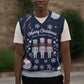Black Nutcracker Magic Christmas Knitted V-Neck Vest African American Pastel Snowflake Winter