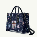 Black Nutcracker Magic Christmas Leather Bag African American Pastel Snowflake Winter