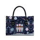 Black Nutcracker Magic Christmas Leather Bag African American Pastel Snowflake Winter
