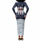 Black Nutcracker Magic Christmas Long Sleeve Bodycon Dress African American Pastel Snowflake Winter