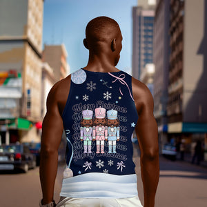 Black Nutcracker Magic Christmas Men Tank Top African American Pastel Snowflake Winter