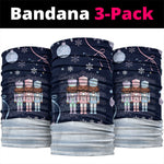 Black Nutcracker Magic Christmas Neck Gaiter African American Pastel Snowflake Winter
