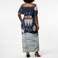 Black Nutcracker Magic Christmas Off Shoulder Maxi Dress African American Pastel Snowflake Winter