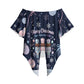 Black Nutcracker Magic Christmas Off Shoulder Wrap Waist Top African American Pastel Snowflake Winter