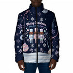 Black Nutcracker Magic Christmas Padded Jacket African American Pastel Snowflake Winter