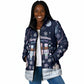 Black Nutcracker Magic Christmas Padded Jacket African American Pastel Snowflake Winter
