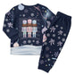 Black Nutcracker Magic Christmas Pajama Set African American Pastel Snowflake Winter
