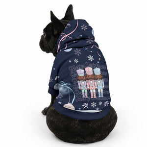 Black Nutcracker Magic Christmas Pet Hoodie African American Pastel Snowflake Winter