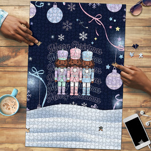 Black Nutcracker Magic Christmas Puzzle African American Pastel Snowflake Winter