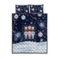 Black Nutcracker Magic Christmas Quilt Bed Set African American Pastel Snowflake Winter
