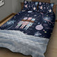 Black Nutcracker Magic Christmas Quilt Bed Set African American Pastel Snowflake Winter