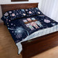Black Nutcracker Magic Christmas Quilt Bed Set African American Pastel Snowflake Winter