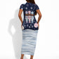 Black Nutcracker Magic Christmas Short Sleeve Bodycon Dress African American Pastel Snowflake Winter