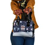 Black Nutcracker Magic Christmas Shoulder Handbag African American Pastel Snowflake Winter
