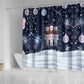 Black Nutcracker Magic Christmas Shower Curtain African American Pastel Snowflake Winter