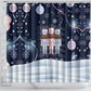 Black Nutcracker Magic Christmas Shower Curtain African American Pastel Snowflake Winter