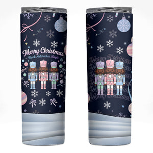 Black Nutcracker Magic Christmas Skinny Tumbler African American Pastel Snowflake Winter
