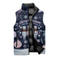 Black Nutcracker Magic Christmas Sleeveless Puffer Jacket African American Pastel Snowflake Winter