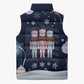 Black Nutcracker Magic Christmas Sleeveless Puffer Jacket African American Pastel Snowflake Winter