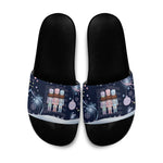 Black Nutcracker Magic Christmas Slide Sandals African American Pastel Snowflake Winter