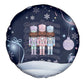Black Nutcracker Magic Christmas Spare Tire Cover African American Pastel Snowflake Winter