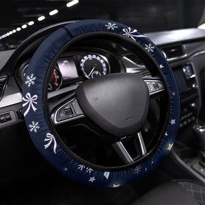 Black Nutcracker Magic Christmas Steering Wheel Cover African American Pastel Snowflake Winter