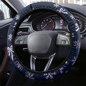 Black Nutcracker Magic Christmas Steering Wheel Cover African American Pastel Snowflake Winter