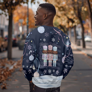 Black Nutcracker Magic Christmas Sweatshirt African American Pastel Snowflake Winter