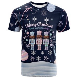 Black Nutcracker Magic Christmas T shirt African American Pastel Snowflake Winter