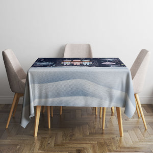 Black Nutcracker Magic Christmas Tablecloth African American Pastel Snowflake Winter