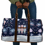 Black Nutcracker Magic Christmas Travel Bag African American Pastel Snowflake Winter