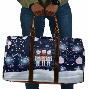 Black Nutcracker Magic Christmas Travel Bag African American Pastel Snowflake Winter