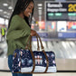 Black Nutcracker Magic Christmas Travel Bag African American Pastel Snowflake Winter